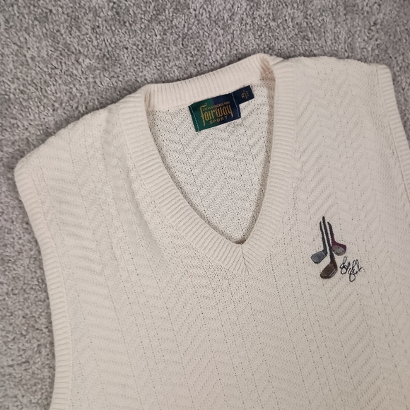 Fairway Sport Other - Steve‎ Stricker XL Fairway Sport Golf Vest Sweater Men Ivory